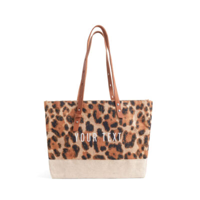 Shoulder Market Bag in Cheetah Print