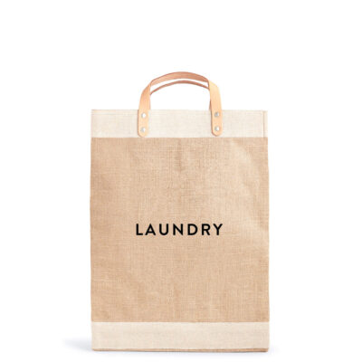 Market Bag in Natural with “LAUNDRY”