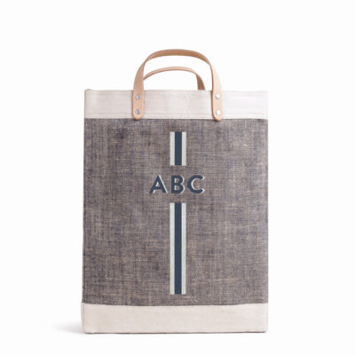 Market Bag in Chambray with Monogram